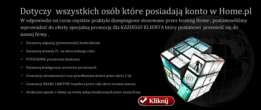 Promocja dla nowych klientw na konta hostingowe www w profesjonalny-hosting.pl